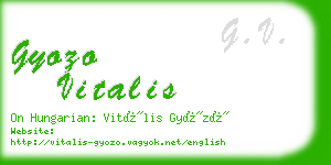 gyozo vitalis business card